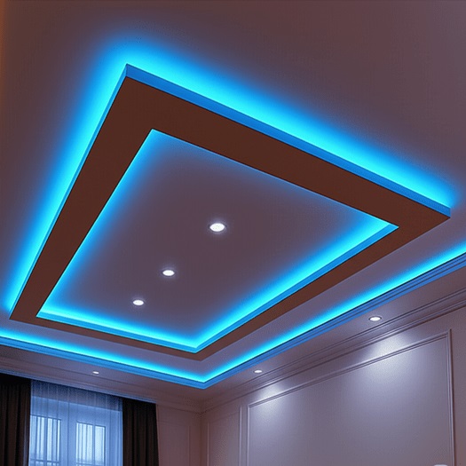 Hatay gergi tavan ustası – Led isikli örneği
